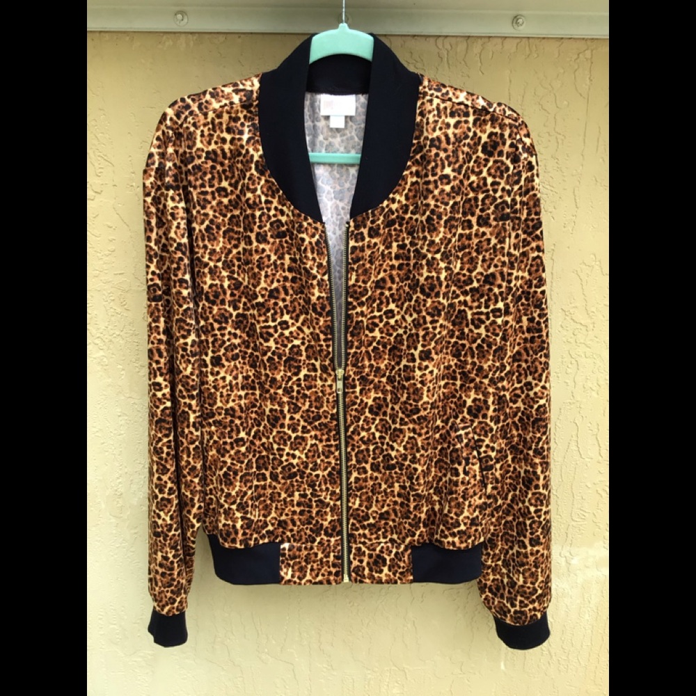 LULAROE STEVIE JACKET NWT 2XL Animal Print Zipper